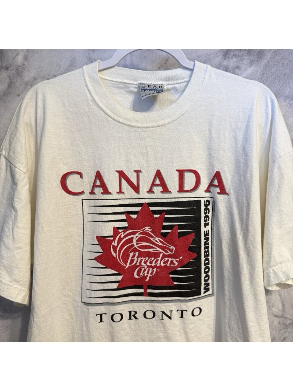Vintage 90s Canada Toronto Breeders Cup T Shirt Woodbine 1996 XL USA